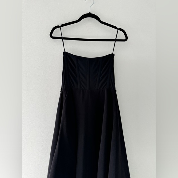 HELSI Grace Sweetheart Strapless Crystal Bow Black Midi Dress M - Picture 8 of 12